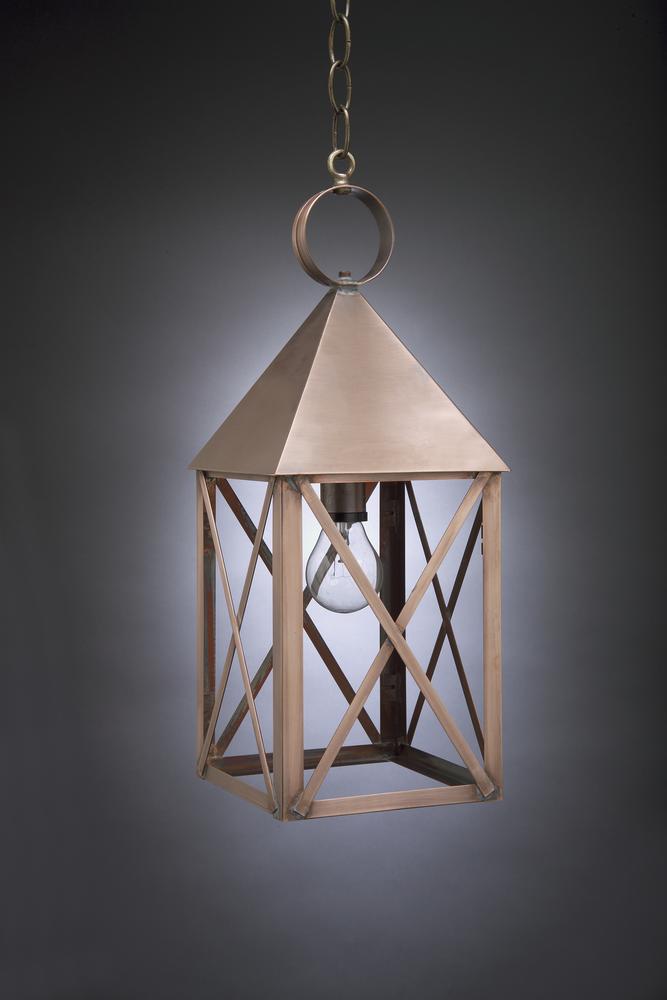 York Pyramid Top X Bars Outdoor Hanging Lantern 7042
