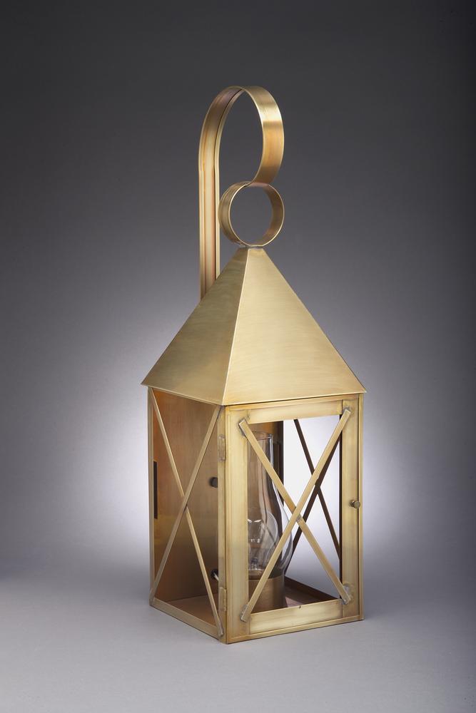 York Pyramid Top X Bars Outdoor Wall Lantern 7051