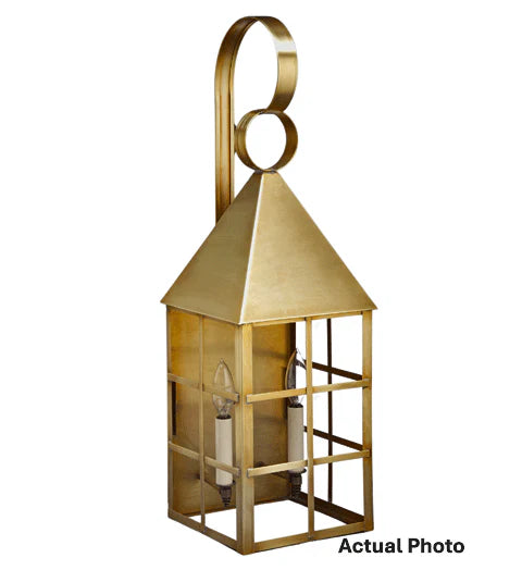 York Large Pyramind Top H Bars Outdoor Wall Lantern 7141