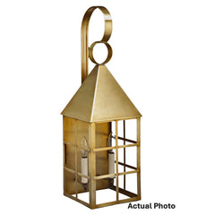 York Large Pyramind Top H Bars Outdoor Wall Lantern 7141
