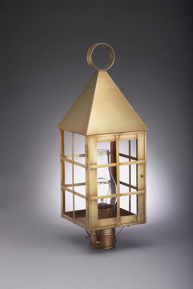 York Pyramid Top H Bars Outdoor Post Lantern 7153