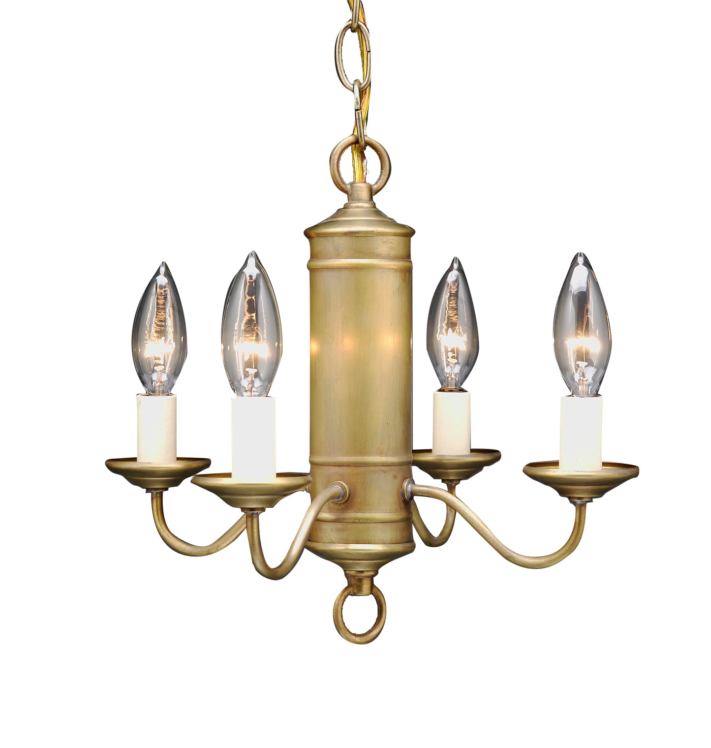 Chandelier Hanging Cylinder J Arms with Eggshell Shades 911S
