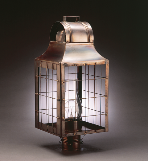 Livery Culvert Top H Rod Outdoor Post Lantern 9253