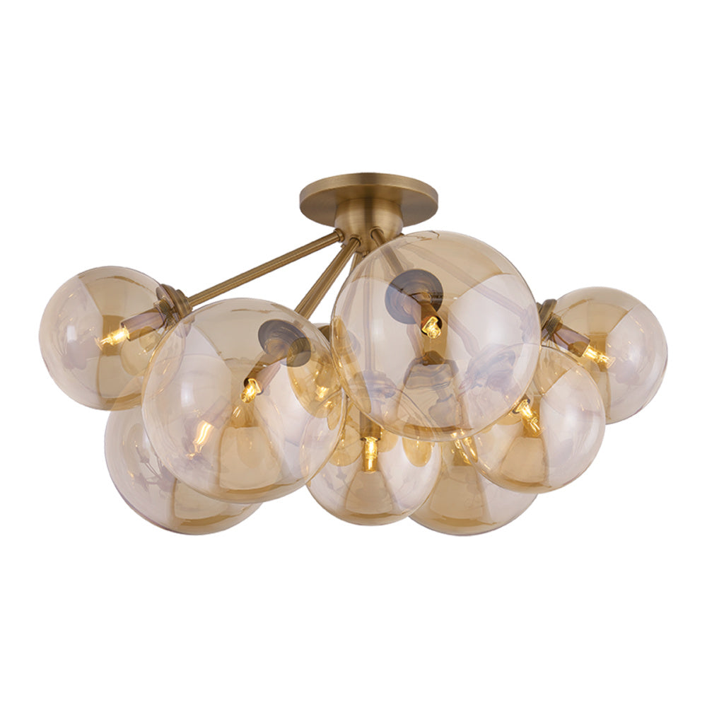 Semi-Flush Mts.-Troy-C1048-PBR