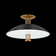 Semi-Flush Mts.-Troy-C4416-PBR/SBK