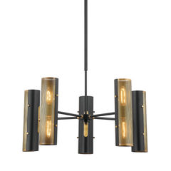 Chandeliers-Troy-F5630-PBR/SBK