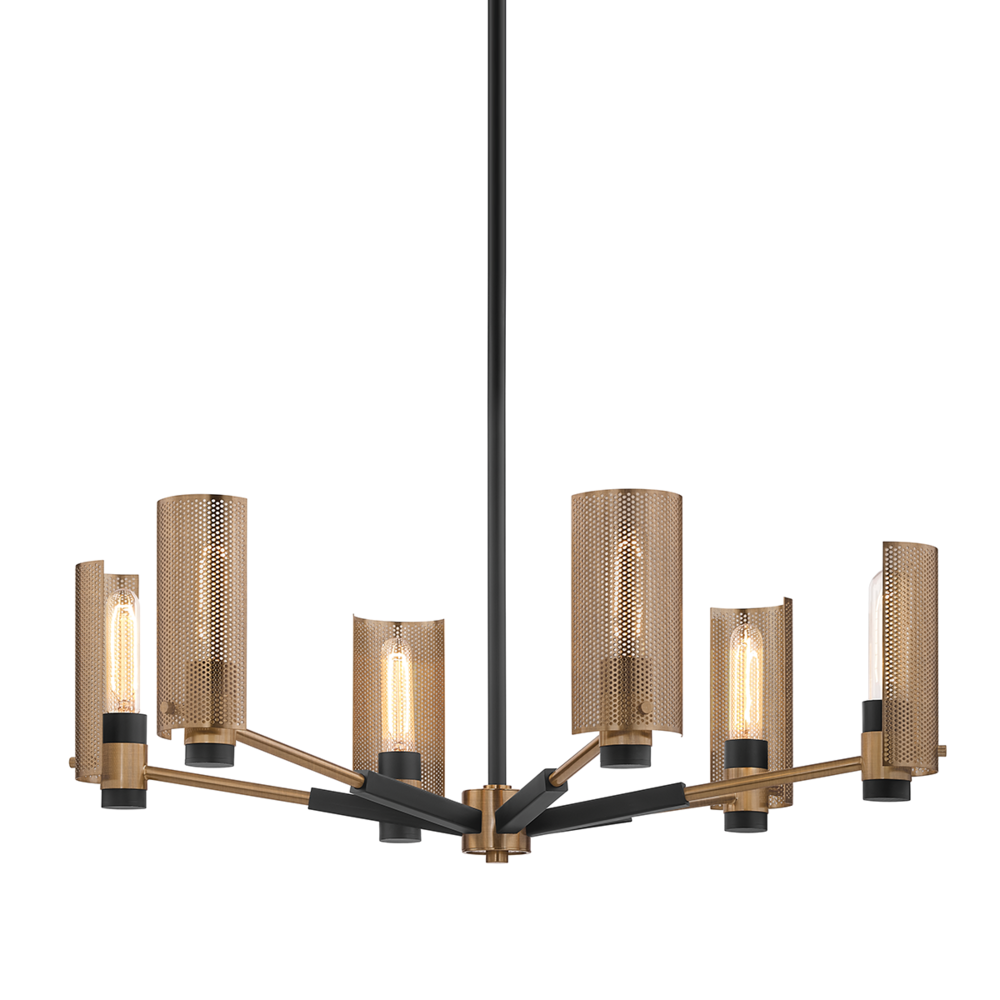 Chandeliers-Troy-F6876-SFB/PBR