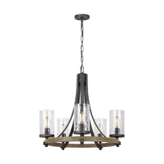 Chandeliers-Visual Comfort & Co. Studio Collection-F3133/5DWK/SGM