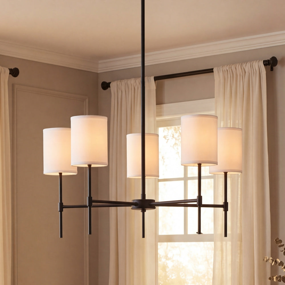 Meridian 5-Light Chandelier in Matte Black (M10067) | Savoy House