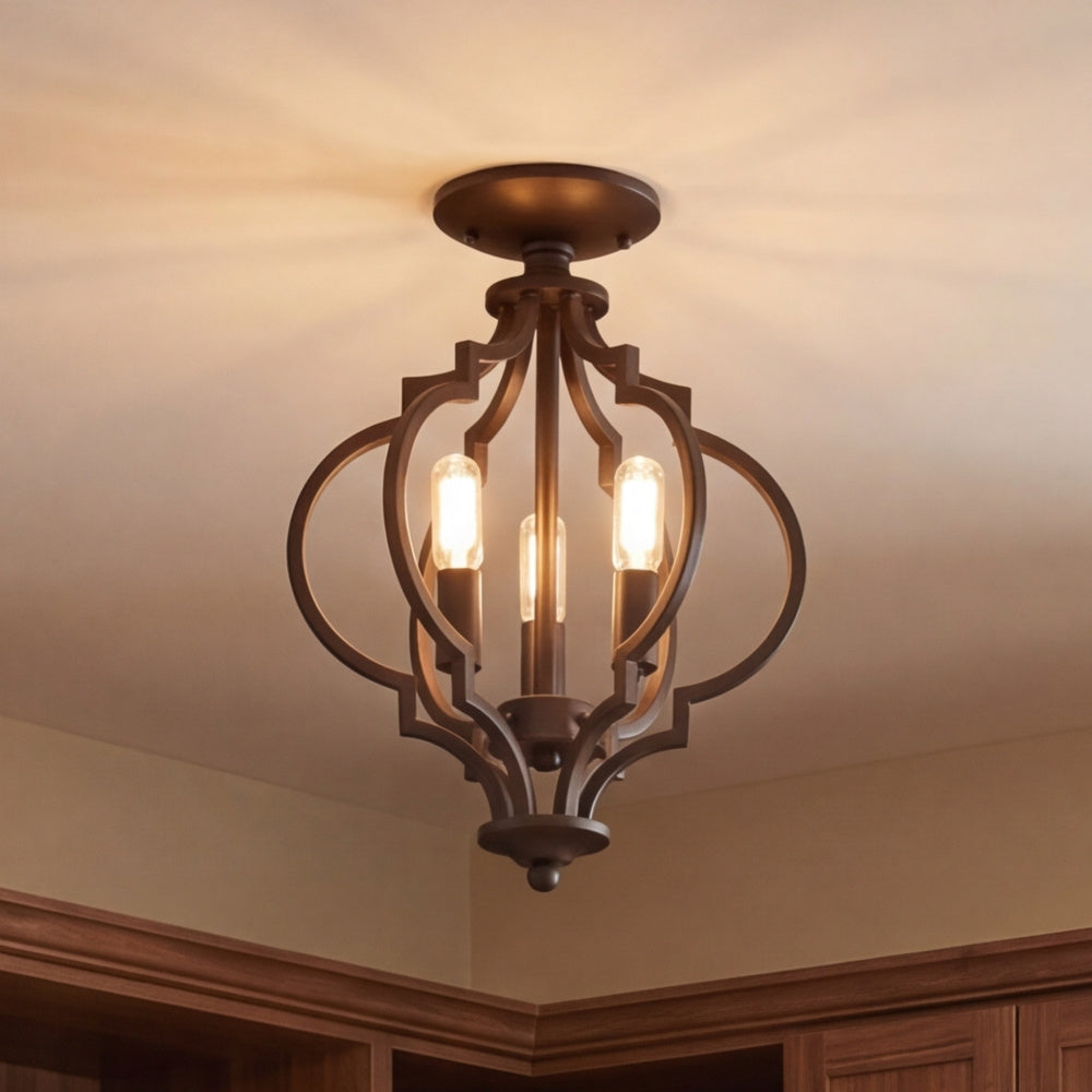 Semi-Flush Mts.-Savoy House Meridian-M60055MBK