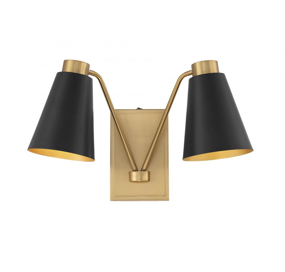 Sconces-Savoy House Meridian-M90076MBKNB