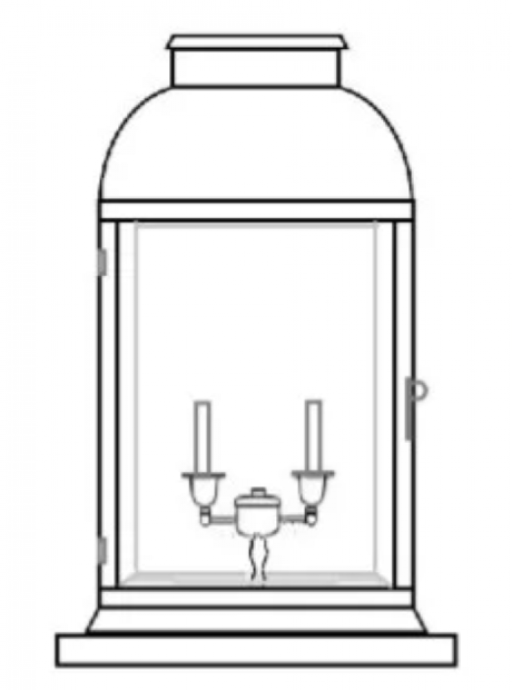 Meridian Outdoor Medium PIER MOUNTED Lantern 3512PIER