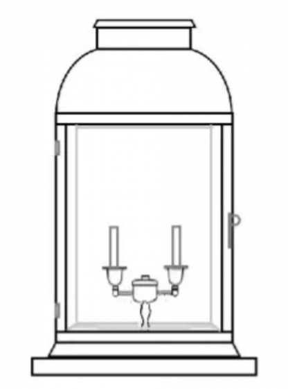Meridian Outdoor Medium PIER MOUNTED Lantern 3512PIER
