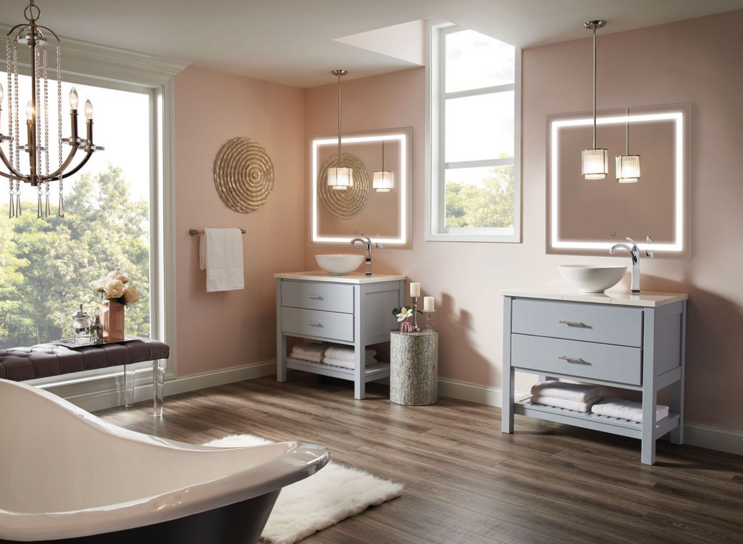 ICON 36 X 36 LED Square Mirror with Defogger