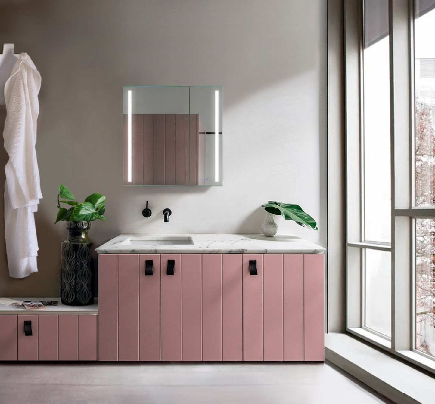 Kinetic 30 X 30 LED Medicine Cabinet Mirror