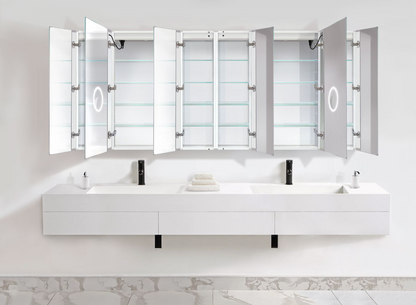 SVANGE 96 X 42 LED Lighted Mirror Medicine Cabinet, Defogger included