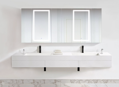 SVANGE 96 X 42 LED Lighted Mirror Medicine Cabinet, Defogger included