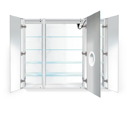 SVANGE 48 X 42 LED Lighted Mirror Medicine Cabinet, Defogger included, 2 & 3 Door Options