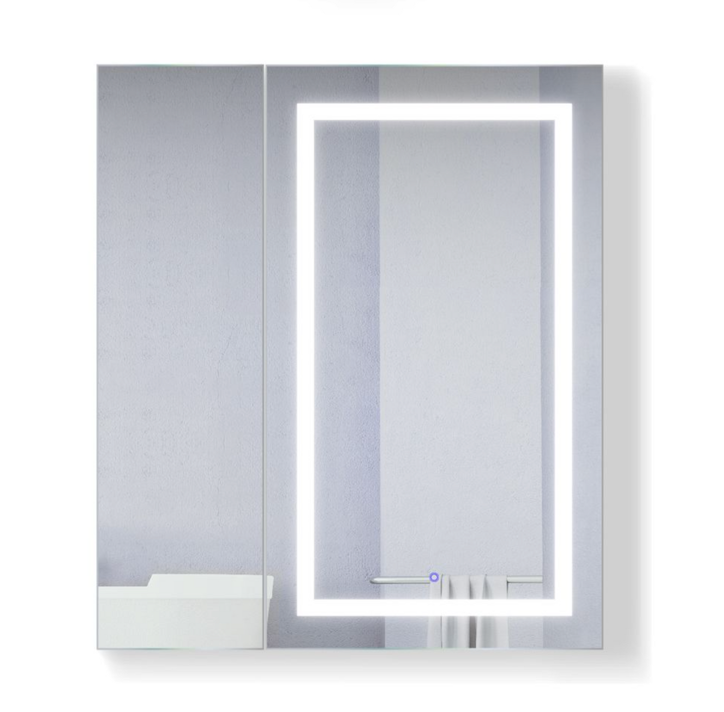 SVANGE 42 X 42 LED Two Door  Lighted Mirror Medicine Cabinet, Defogger included