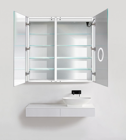 SVANGE 42 X 42 LED Two Door  Lighted Mirror Medicine Cabinet, Defogger included
