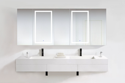 SVANGE 102 X 42 LED Lighted Mirror Medicine Cabinet, Defogger included