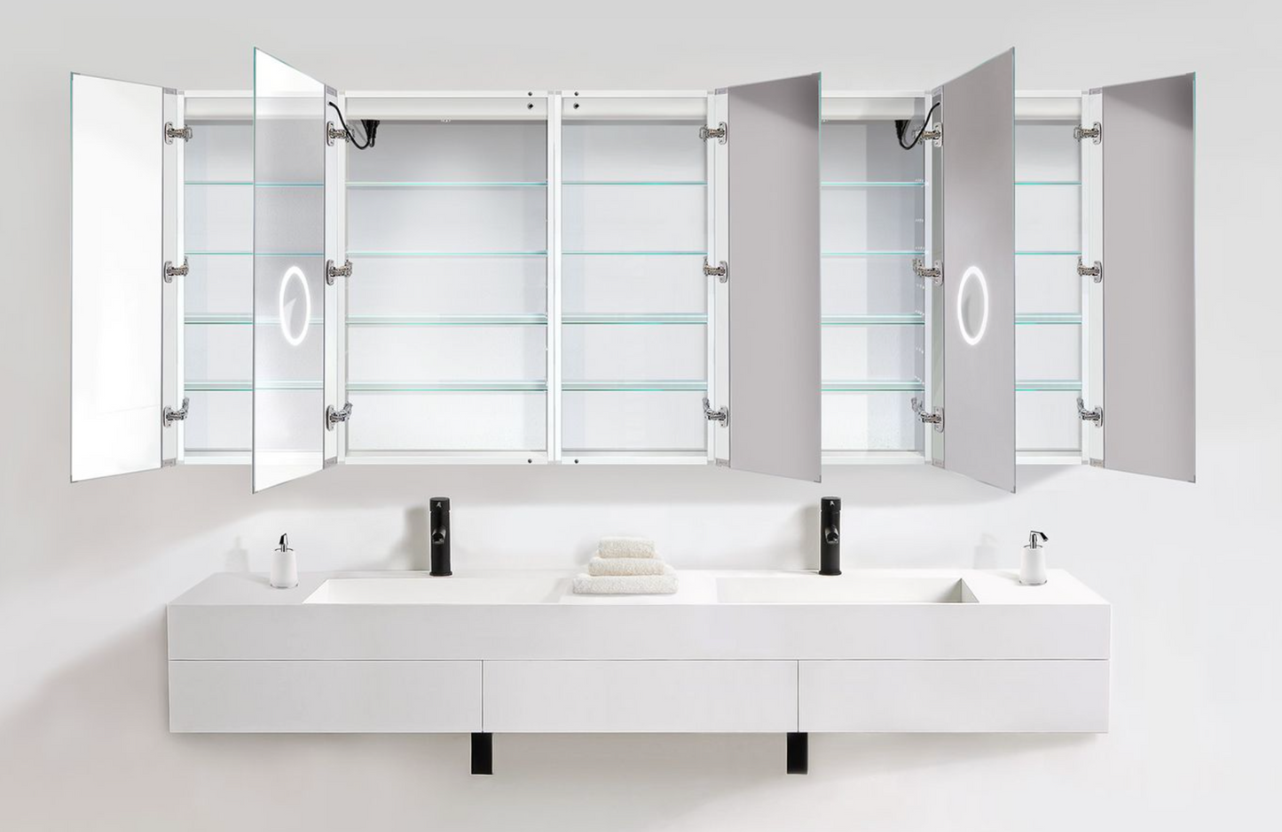 SVANGE 102 X 42 LED Lighted Mirror Medicine Cabinet, Defogger included