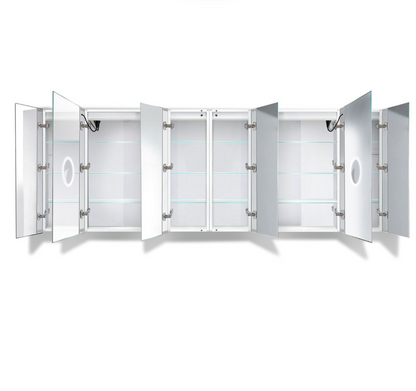 SVANGE 96 X 36 LED Lighted Mirror Medicine Cabinet, Defogger included