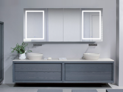 SVANGE 84 X 36 LED Lighted Mirror Medicine Cabinet, Defogger included
