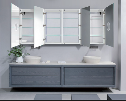 SVANGE 84 X 36 LED Lighted Mirror Medicine Cabinet, Defogger included
