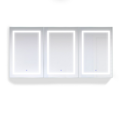 SVANGE 72 X 36 LED Lighted Mirror Medicine Cabinet, Defogger included, 3 Door Options