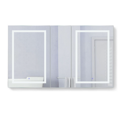 SVANGE 60 X 36 LED Lighted Mirror Medicine Cabinet, Defogger included, 3 Door Options