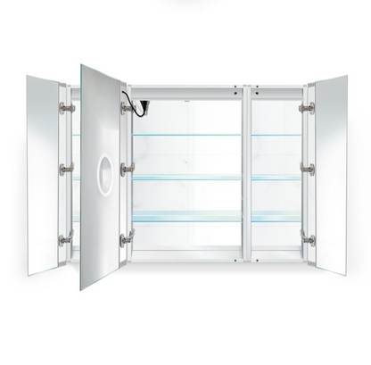 SVANGE 48 X 36 LED Lighted Mirror Medicine Cabinet, Defogger included, 2 & 3 Door Options