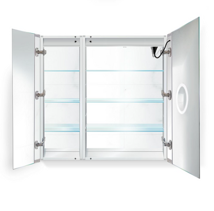 SVANGE 36 X 36 LED Two Door  Lighted Mirror Medicine Cabinet, Defogger included