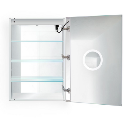 SVANGE 24 X 36 LED Lighted Mirror Medicine Cabinet with Choice of Door on Left or Right, Defogger included