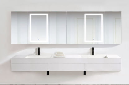 SVANGE 120 X 36 LED Lighted Mirror Medicine Cabinet, Defogger included