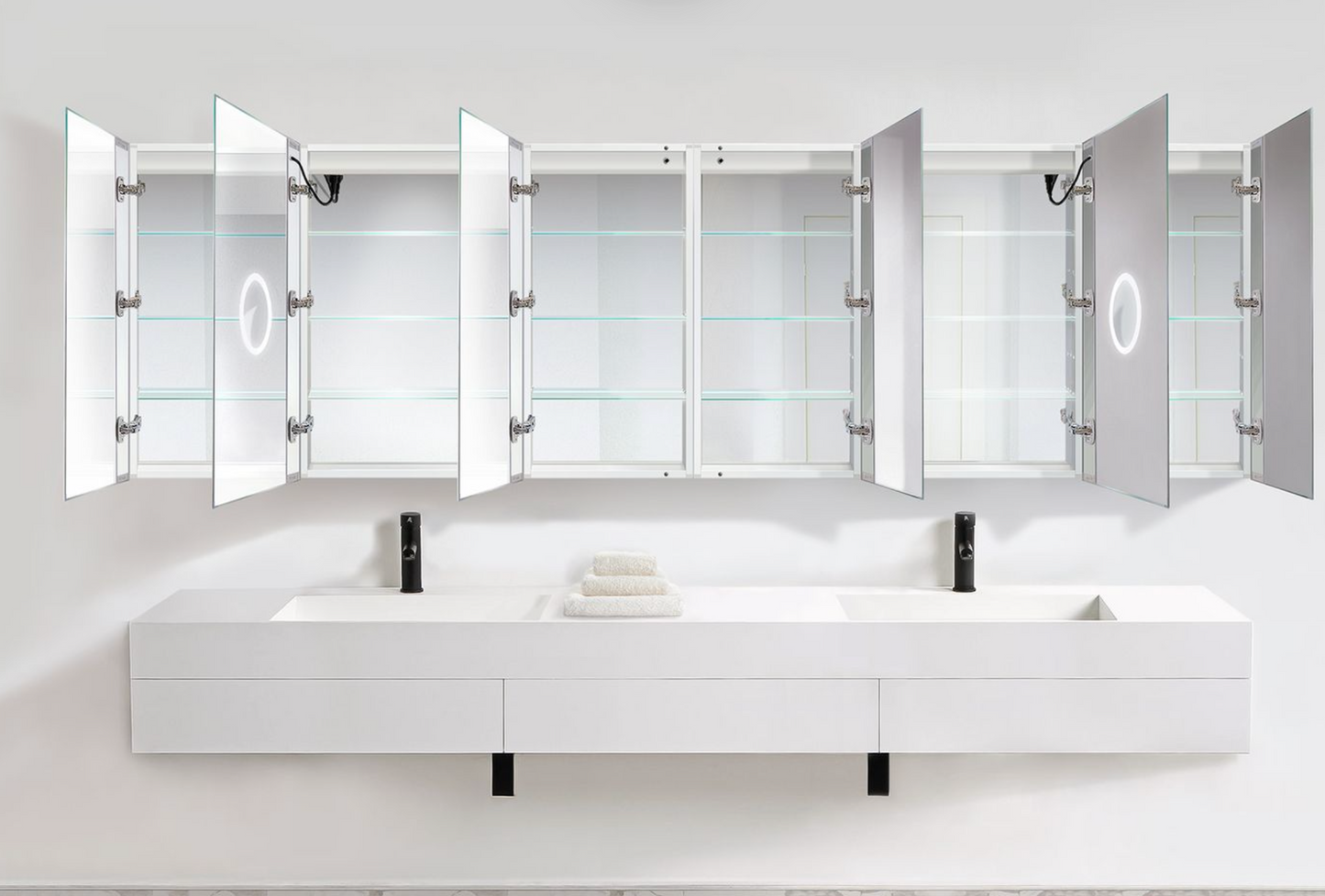 SVANGE 120 X 36 LED Lighted Mirror Medicine Cabinet, Defogger included
