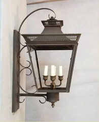Bernard Outdoor Wall Lantern 42531H With Top Scroll