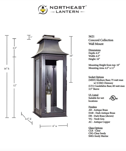 Concord Outdoor Wall Mount 5621