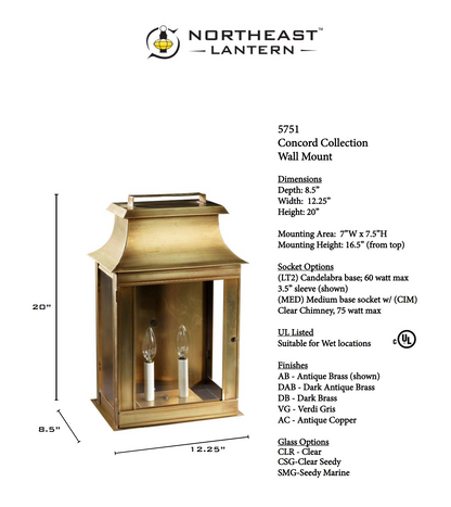 Concord Outdoor Wall Mount 5751