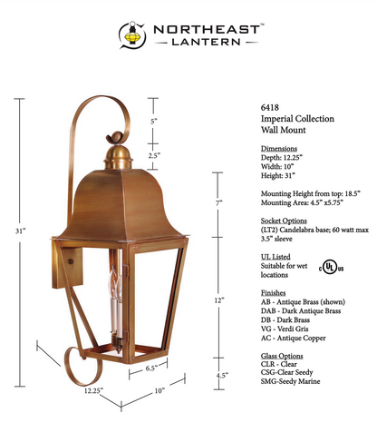 Imperial Outdoor Wall Lantern 6418