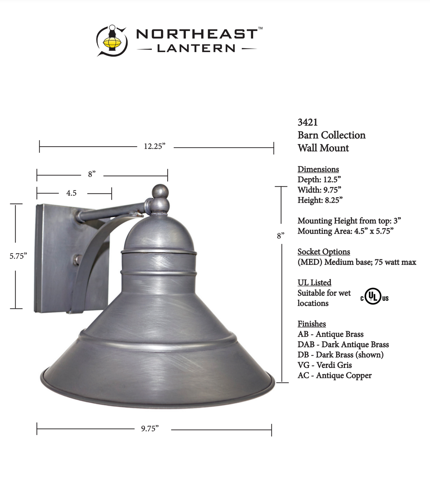 Barn Outdoor Wall Lantern 3421