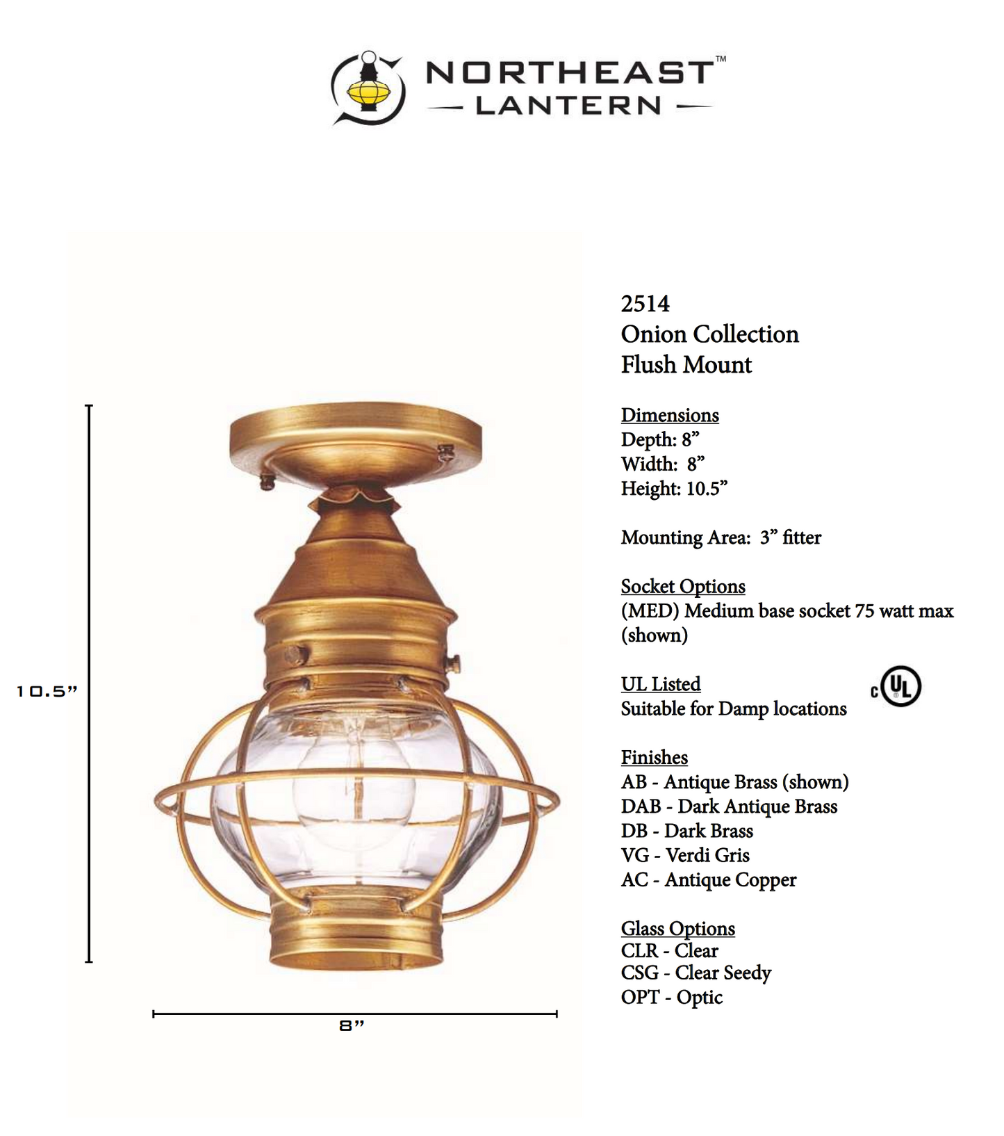 Caged Onion Outdoor Flush Mounts 2514