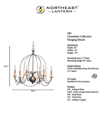 Chandelier Hanging Bird Cage Arms 940