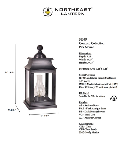 Concord Pagoda Outdoor Pier Mount 5633P