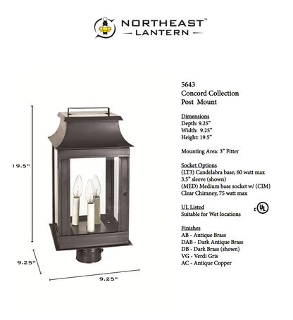 Concord Pagoda Outdoor Post Lantern 5643