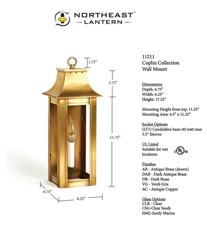 Coplin Small Wall Lantern 11211