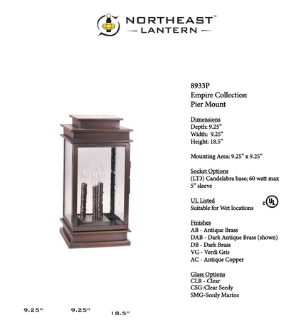 Empire Outdoor Pier Mount 8933P