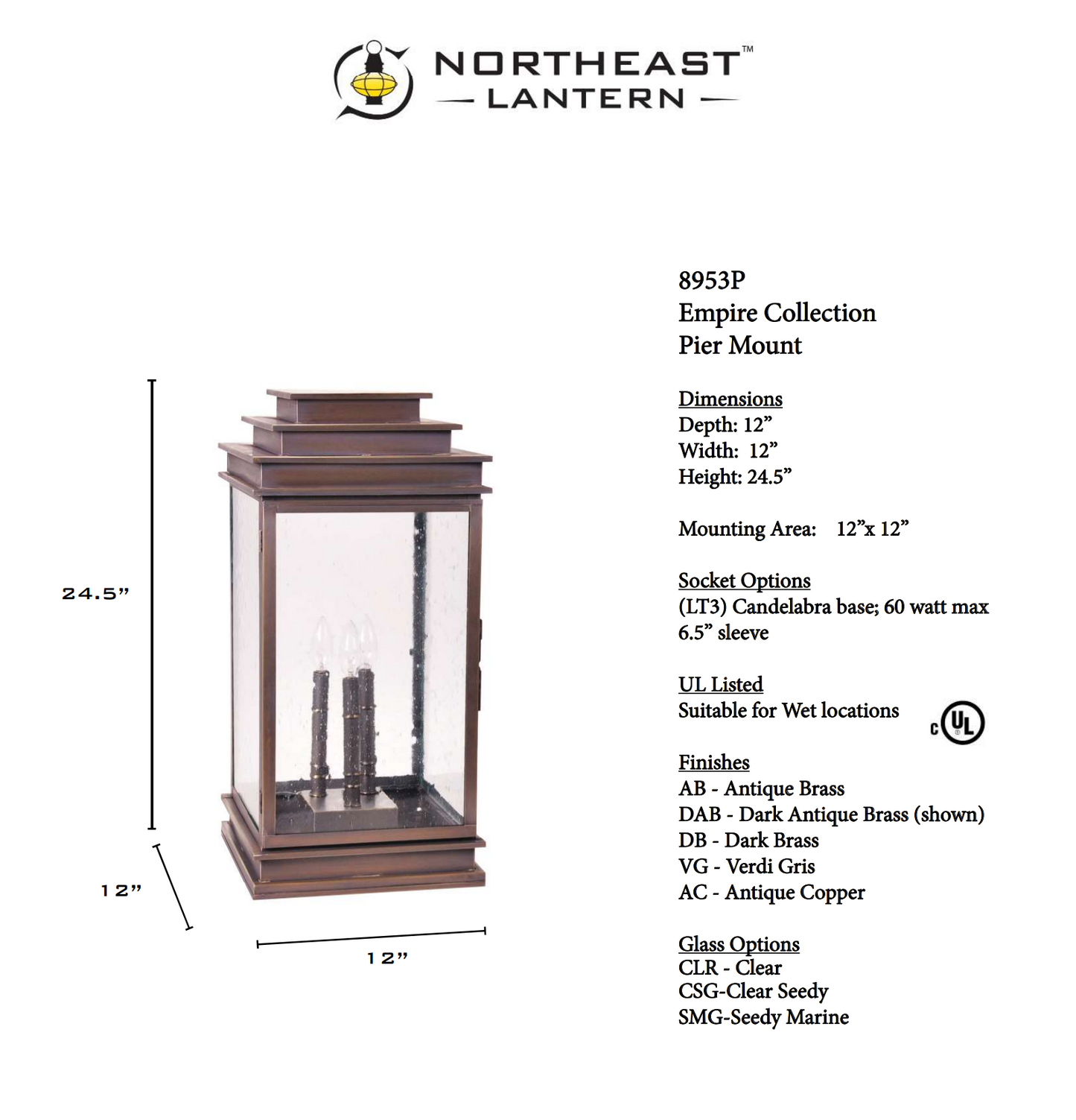 Empire Outdoor Pier Mount 8953P