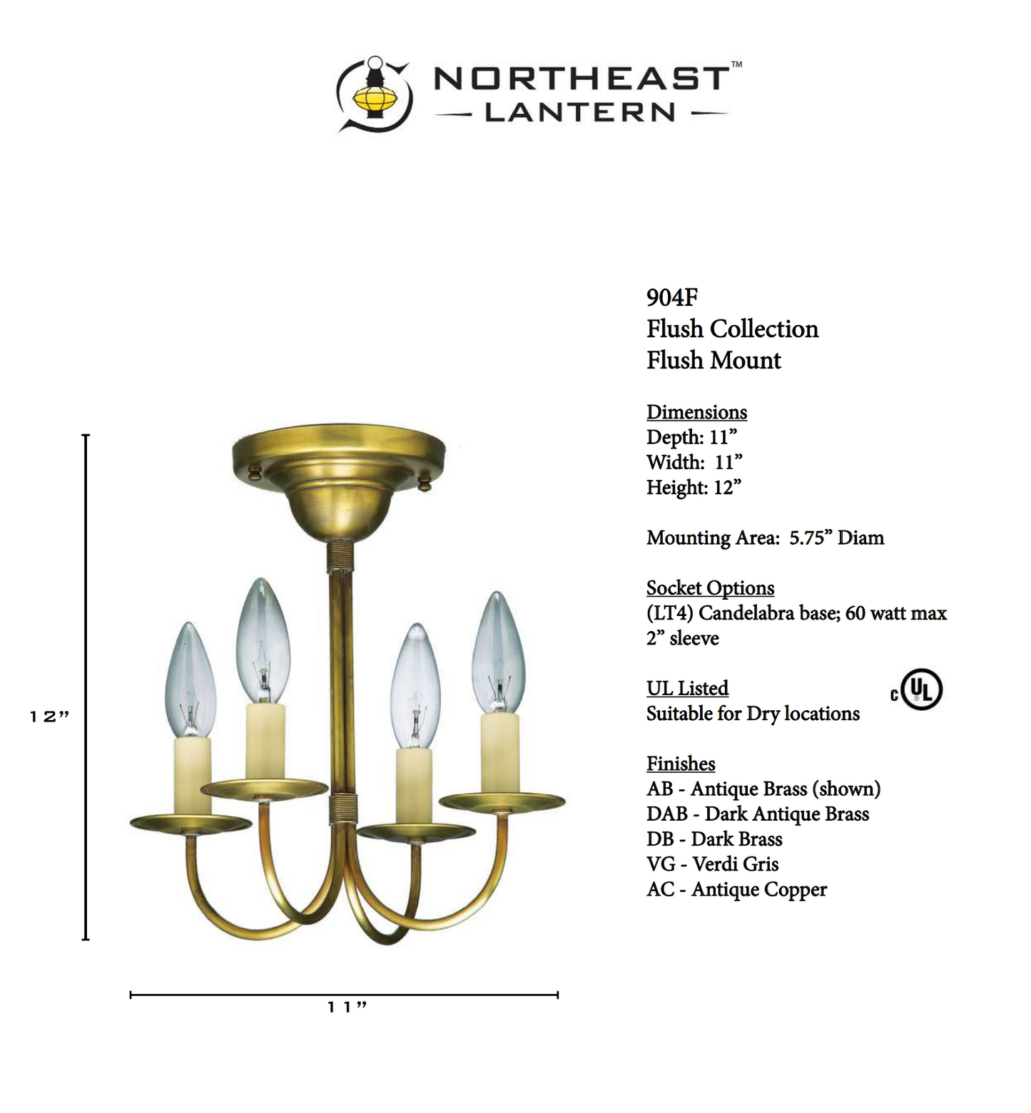 Flush Hanging J Arms 904F
