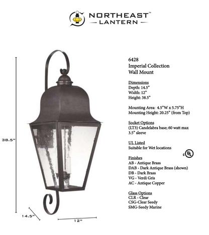 Imperial Outdoor Wall Lantern 6428